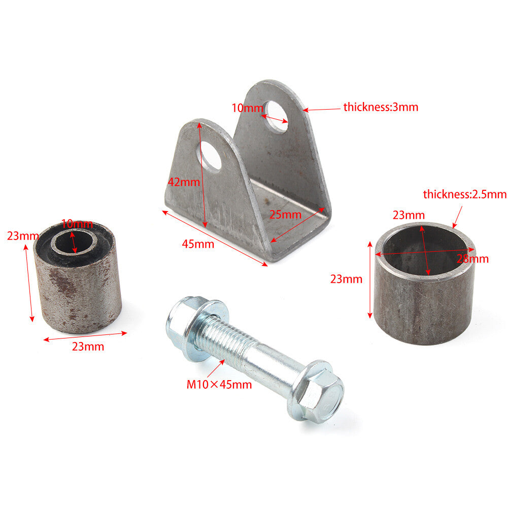 Swing Arm Support Buffer Sleeve w/Steel Bushing Hanging Lugs for ATV Scooter UTV