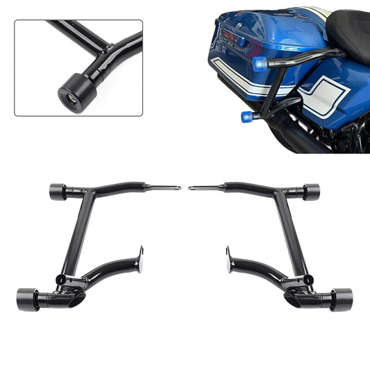Saddlebag Guard Rail Crash Bar With Ball Fit for Harley Road Street Glide FLHX 14-24