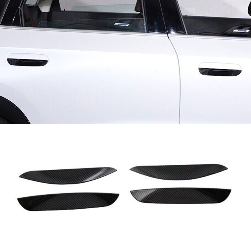 4P Carbon Fiber Exterior Door Handle Bowl Molding Cover Trim for BMW X1 2023-25