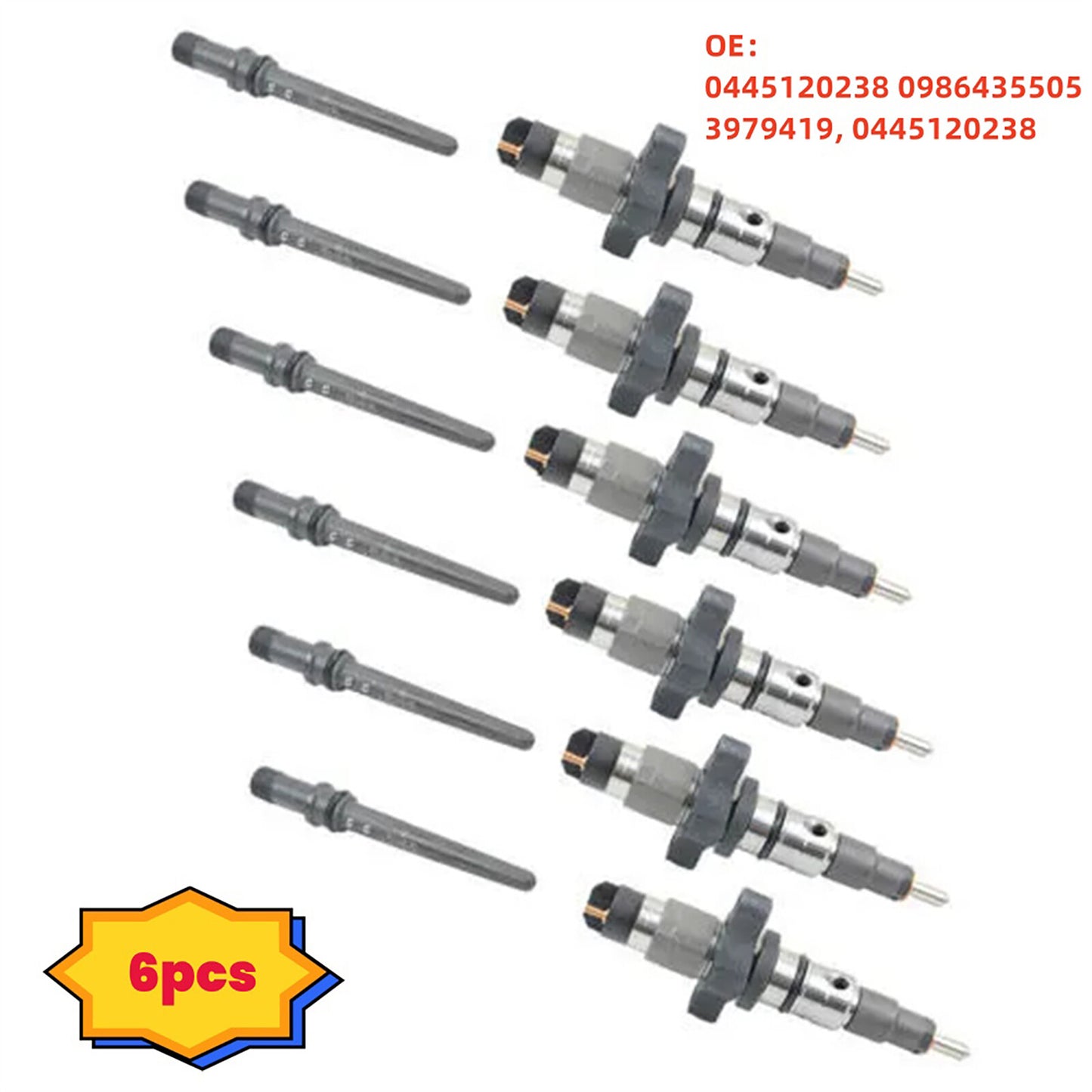 6 Fuel Injectors Accessories for Dodge Pick-up for Ram Trucks 5.9L Diesel Engine