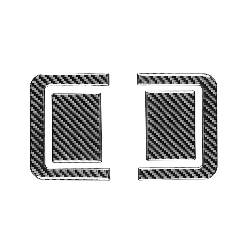 for Toyota Tundra 2014-21 4x Carbon Fiber Rear for Seat Adjustment Panel Cover Trim