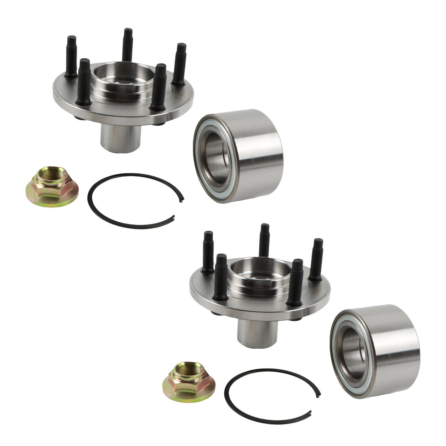 Pair Front Wheel Hub and Bearings for Ford Escape 2001-2009 2010 2011 2012