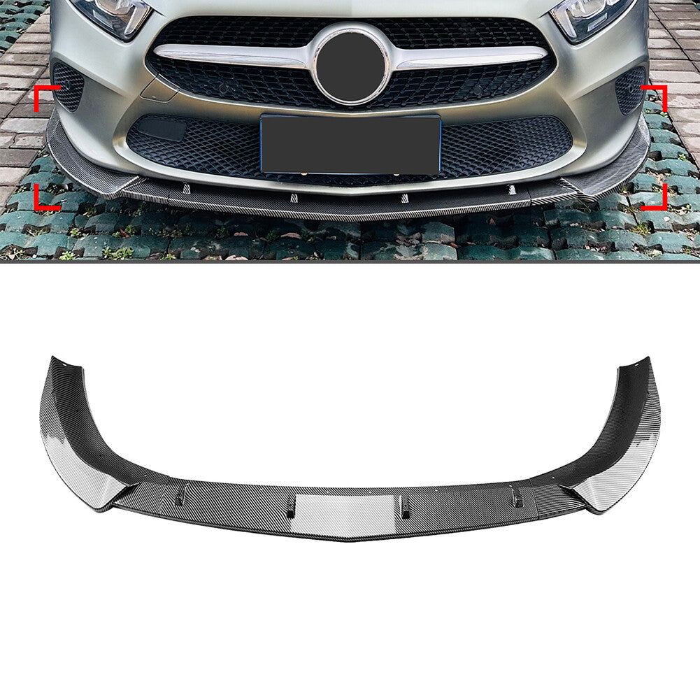 Front Bumper Spoiler Splitter Lip for Mercedes-Benz A-Class W177 V177 2018-22