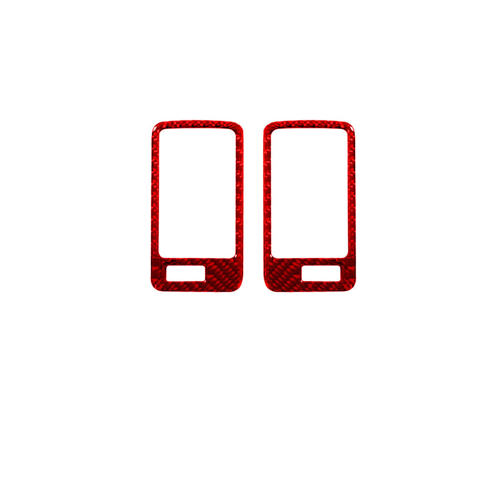2X Red Carbon Fiber Rear Door Air Outlet Trim Panel for Audi Q7 2007-2015