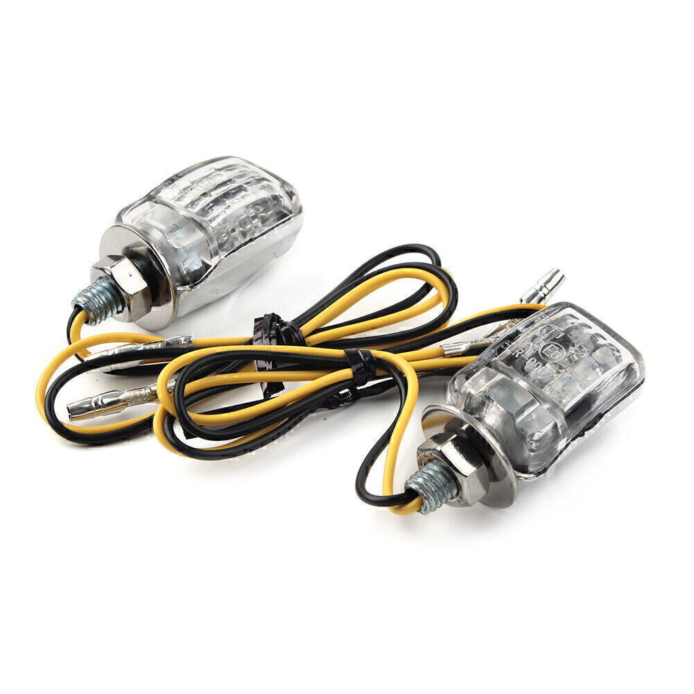 LED Turn Signal Indicator Amber Light Warning Blinker Lamp Universal Motorcycle