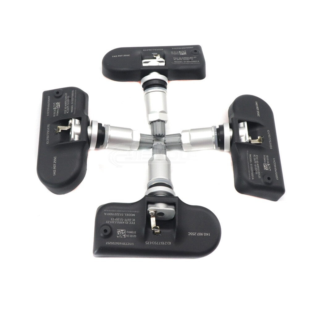 Set 4 TPMS Tire Pressure Sensor for Audi for A4 Q5 for VW Beetle for Jetta for Passat 1K0907255C