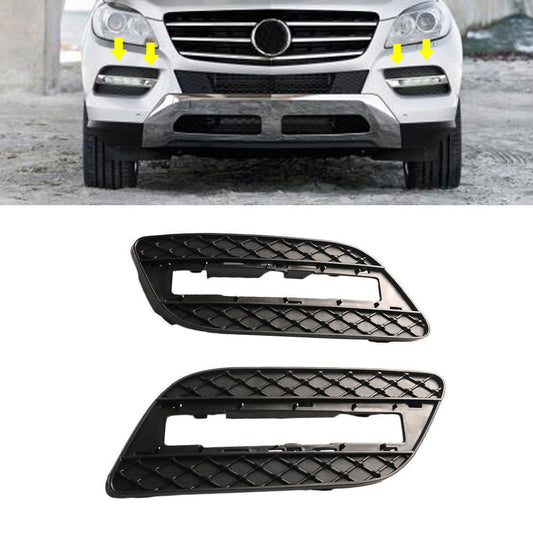 2x Front Bumper Fog Driving Light Grille Cover for Mercedes ML350 ML550 2012-15