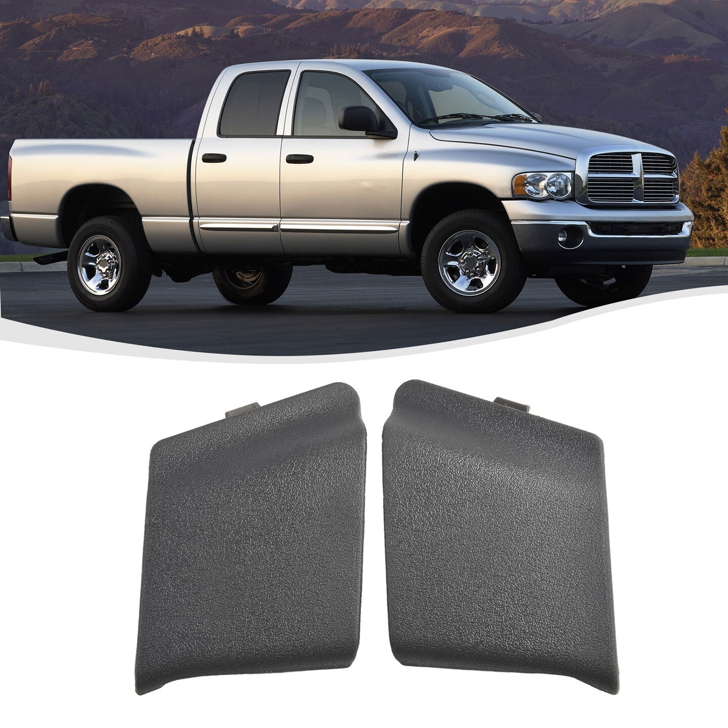 for Dodge for Ram 06-08 RH+LH for Seat Belt Anchor Trim Slate Gray 1CM48BD5AB