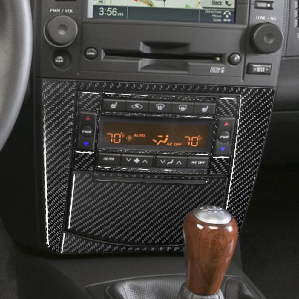 9Pcs Carbon Fiber Climate Control Panel Cover Trim for Cadillac CTS 2003-2007