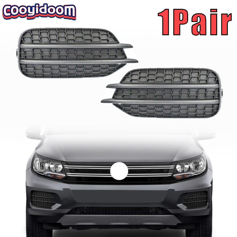 Front Bumper Fog Light Cover Honeycomb Grille for VW for TIGUAN 2012-2018