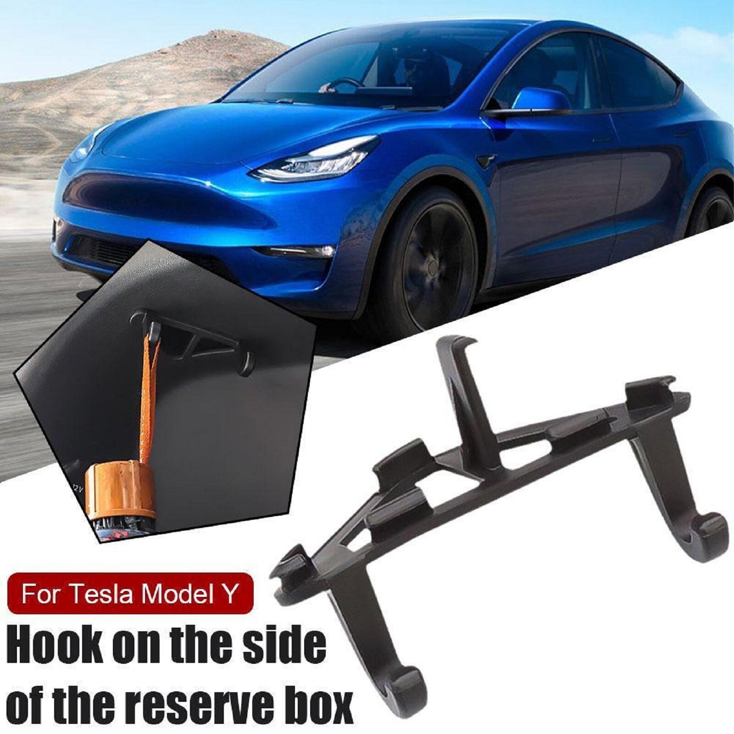Car Rear Trunk Hook Grocery Bag Holders Luggage Hanger for Model Y 2021-2023