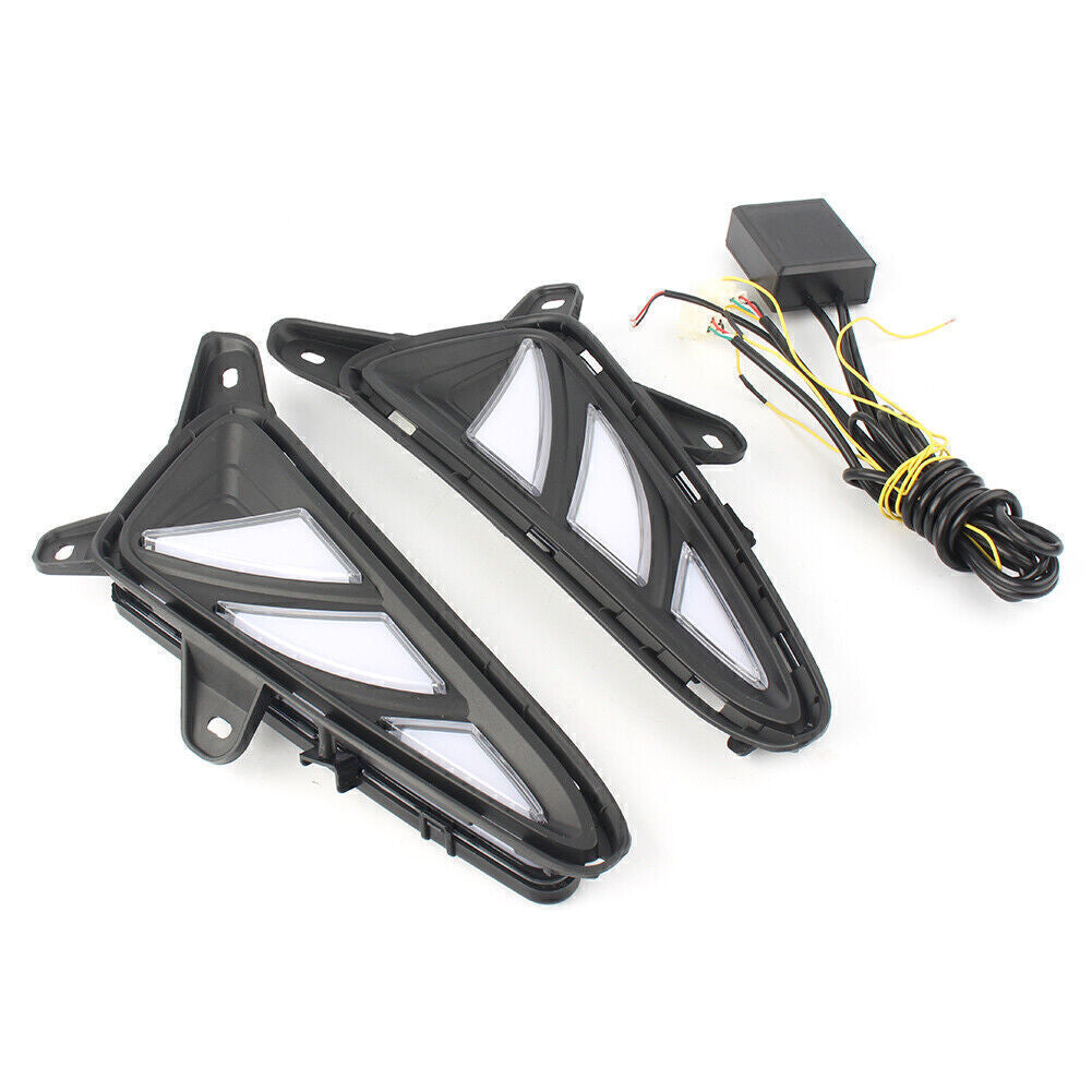 2x LED Daytime Running Light w/ Signal Dual Color Fit for Toyota CH-R CHR 2016 2017