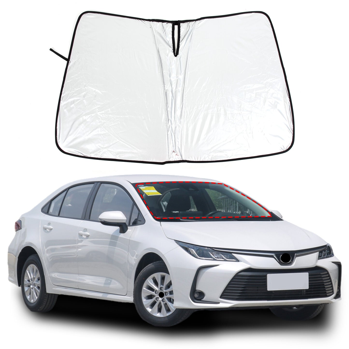 Foldable windshield sunshade/UV block cover for 2019-2024 for Toyota for Corolla .