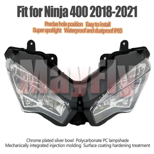 Fit for 400 EX400 2018-2022 Front Headlight Assembly Ninja400 19 Headlamp