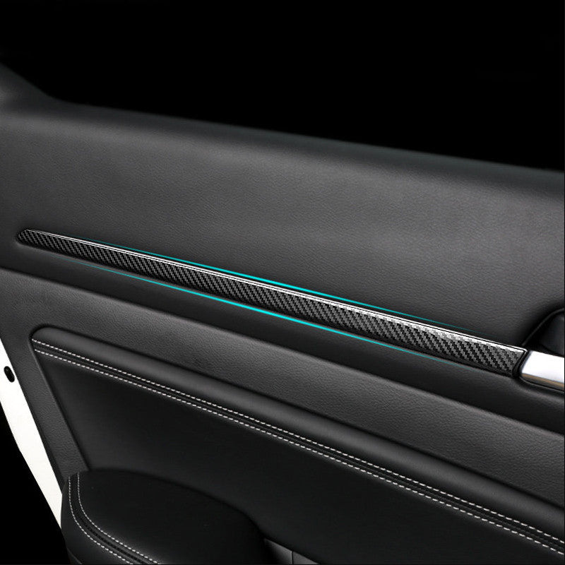 for Nissan Altima 2019-2023 Carbon Fiber Interior Door Molding Strip Decor Trim