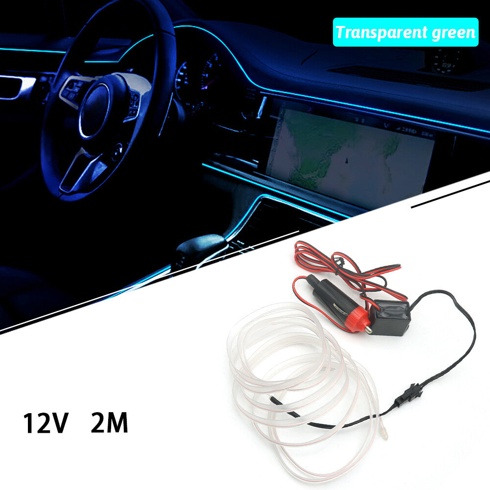 Car Interior LED Neon Lights Decor Atmosphere EL Wire String Strip Lamp 2M