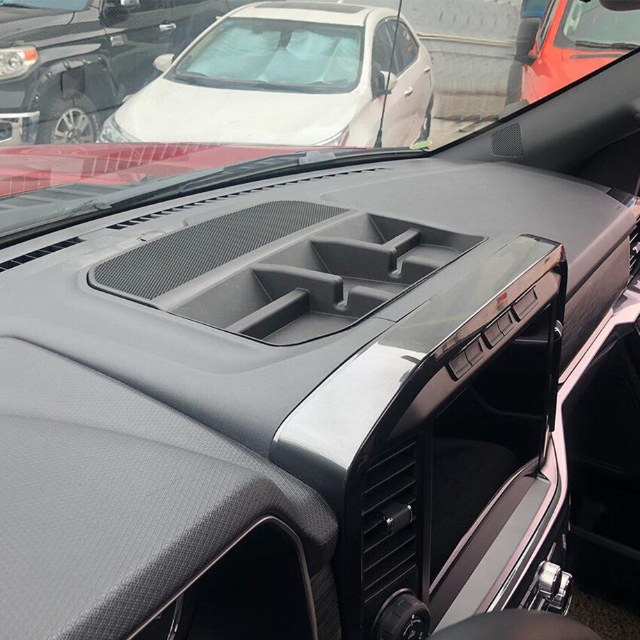 for Ford F150 F-150 21-23 Accessories Black Car Front Dashboard Storage Box Tray Trim