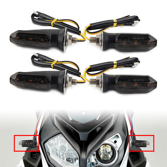 Motorcycle LED Turn Signal Indicator Amber Blinker Light Lamp Smoke Universal 4X