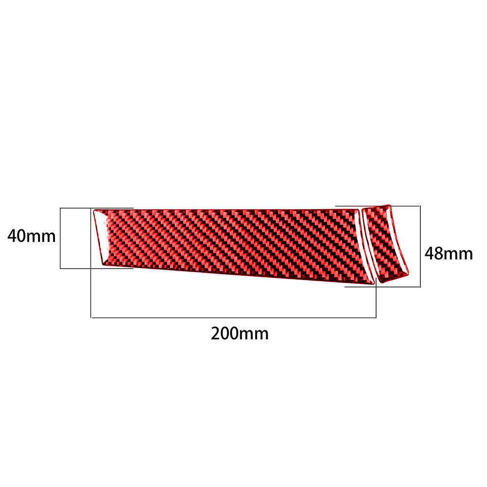 Red Carbon Fiber Driver Side Dashboard Cover Trim for Mitsubishi Lancer 2008-15