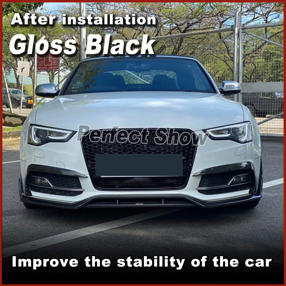 Fit for Audi A5 Sline S5 12-16 Fog Gloss Black Light Lamp Canards Splitter Fins