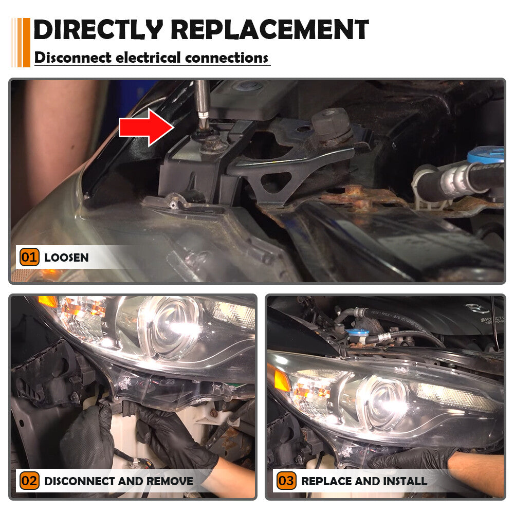 For 2018-2021 for Mazda 6 w/o Adaptive LED Projector Headlight Headlamp Driver Side