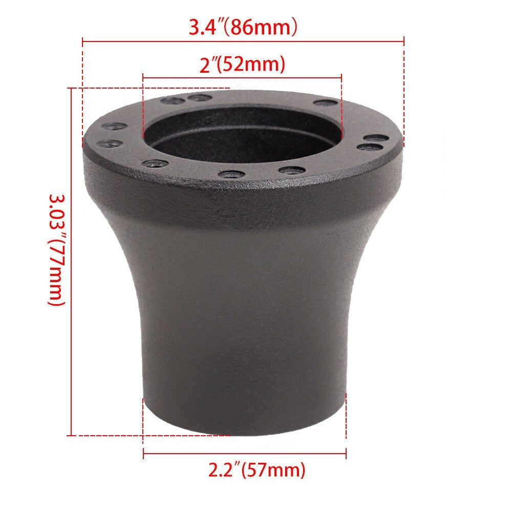 For Club Car for DS 1984-UP Black Hub Adapter+13inch Black for Golf Cart Steering Wheel