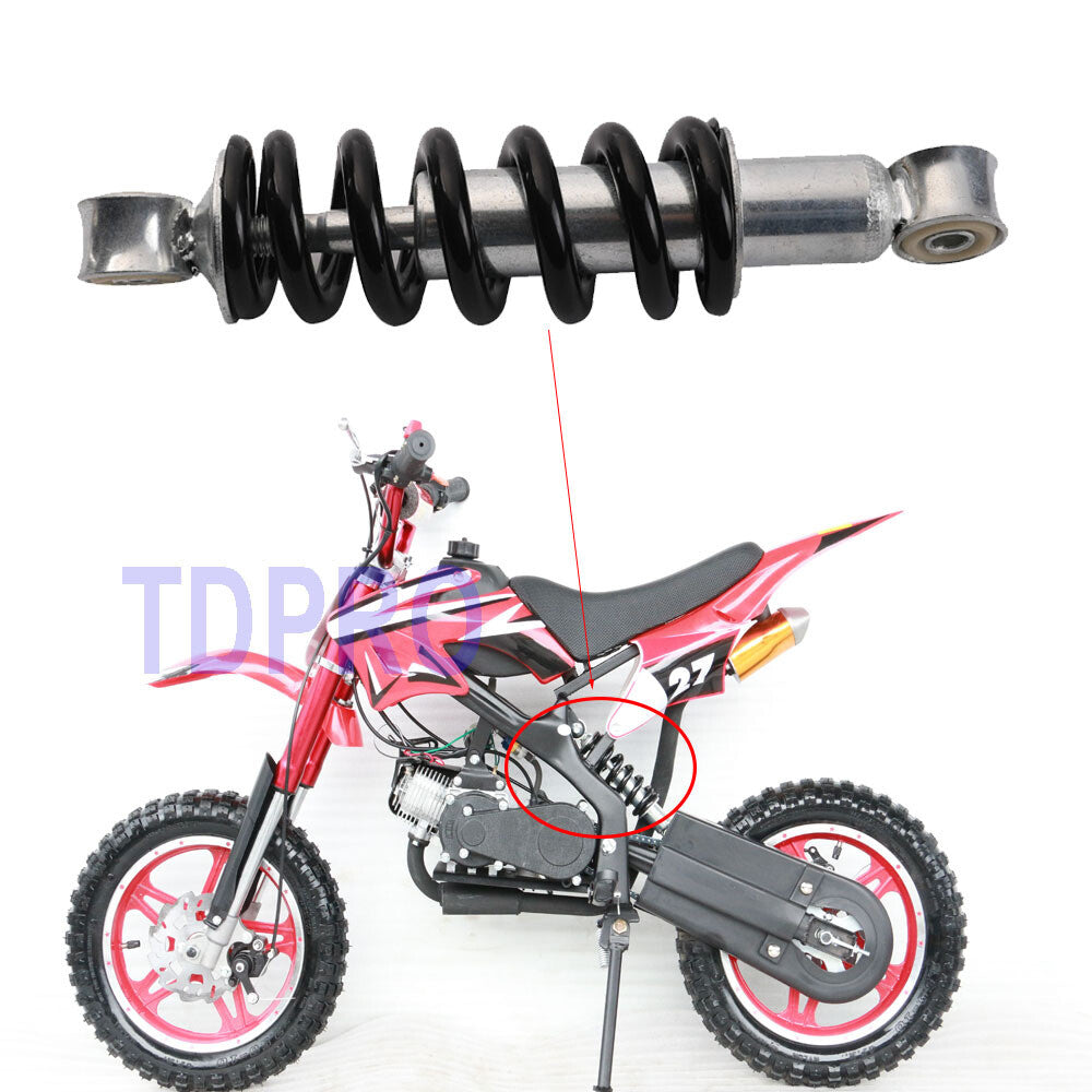 190mm rear shock absorber suitable for off-road 47cc and 49cc Dirt Pit quad bikes.