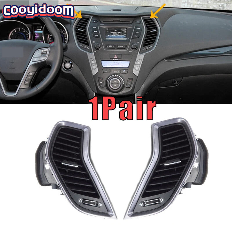 Center Air Conditioning Vent Grill With Chrome Plate for Hyundai FeIX45 13-17