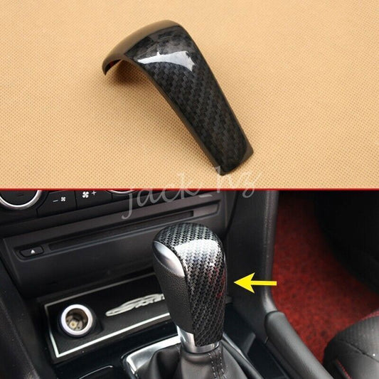 1P Carbon Fiber Interior Gear Shift Knob Cover Cap Trim for Mazda CX-5 CX5 17-24