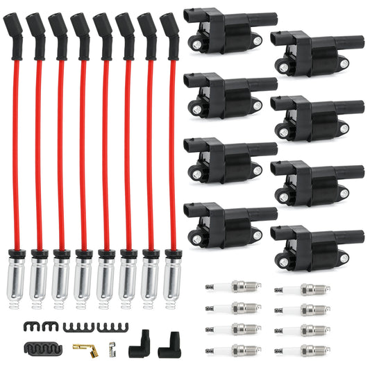 8 pack Round Ignition Coil Spark Plug Pack for Chevy Silverado for GMC 4.8 5.3 6.0L