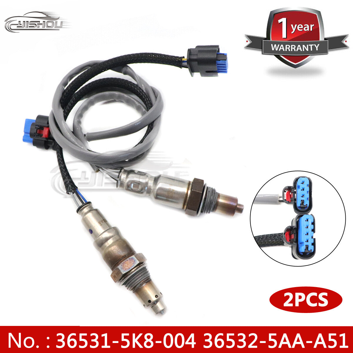 (2) JR3Z-9F472-A JR3Z-9G444-B Oxygen sensor for Ford for Mustang 5.0L V8 2018-2021