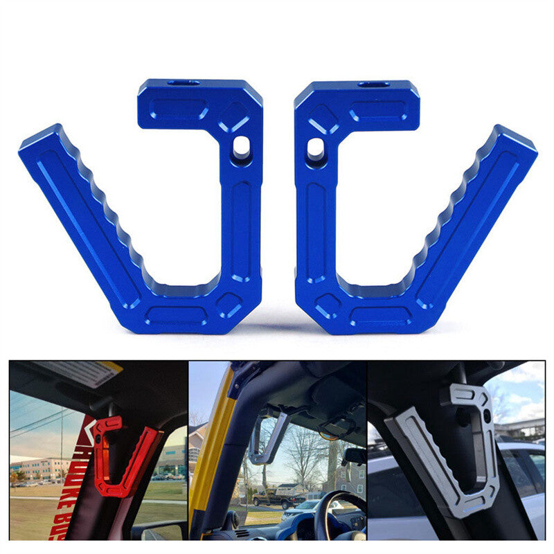 Blue aluminum front grip handle. Suitable for Jeep for Wrangler JK 07-18