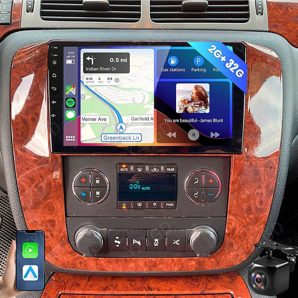for Chevrolet Silverado 2007-2013 Stereo 9CarPlay Android Car Radio GPS WiFi