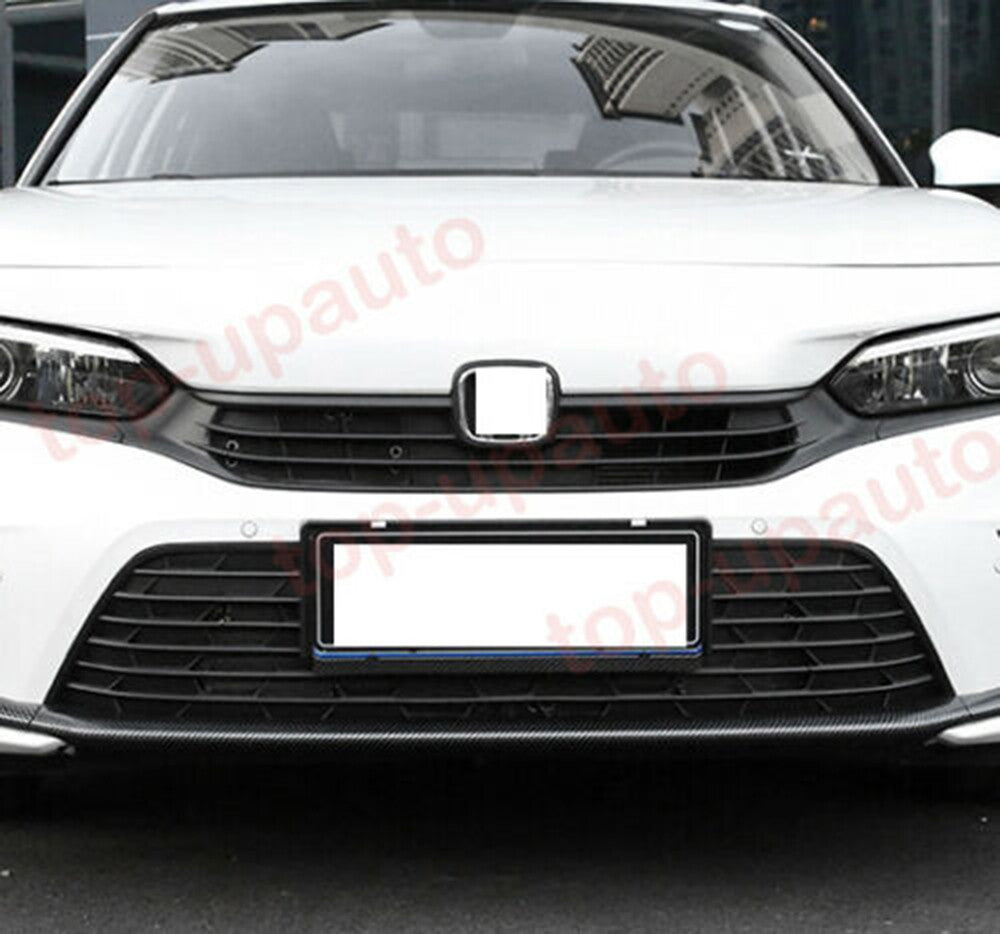 for Honda for Civic 2022-2023 carbon fiber Front bumper lip Lower Grille trim cover