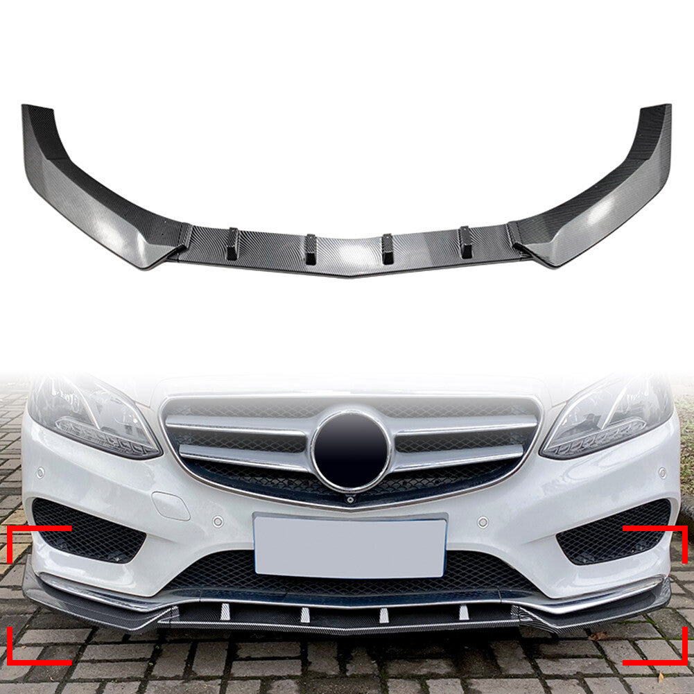 Front Bumper Lip Spoiler Kit Fit for Benz E Class W212 E200 E220 E250 E300 E350 Auto
