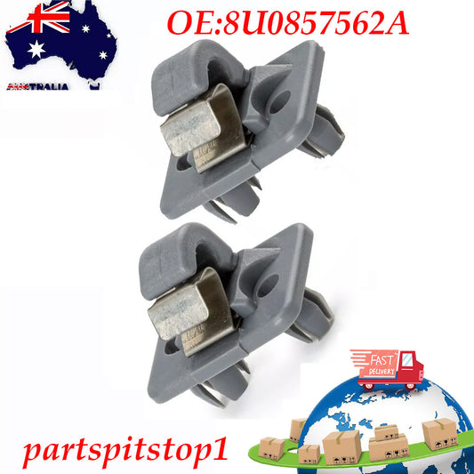 2x Sun Visor Gray Clip Holder 8U0857562A for Audi A3 S3 for A4 S4 for A5 S5 Q3 Q5