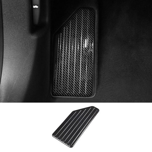 for Hyundai for Elantra 2021-2023 Carbon Fiber Steel Footrest Pad Pedal Cover Trim