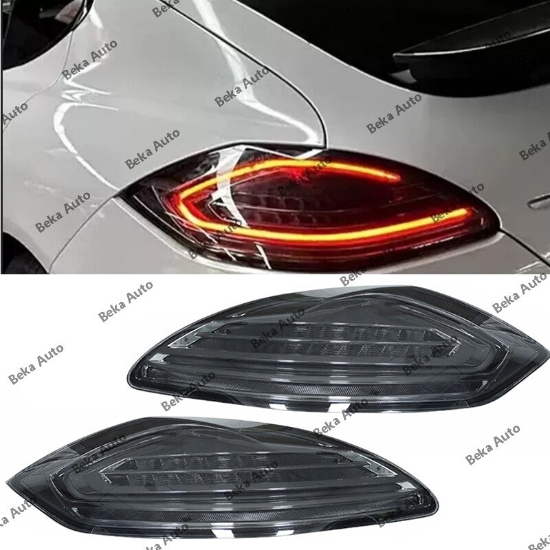 1 pair of Assy Refit LED taillights for 2010-2013 for Porsche for Panamera 970.1 in Smoke Black.