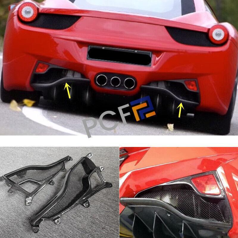 for Ferrari 458 Italia Spider Carbon Fiber Rear Fog Light Cover Replacement Part