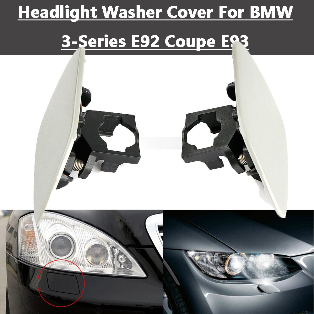 pair of front bumper headlight washer caps (L+R) suitable for BMW E92 Coupe, E93 328i, 335i