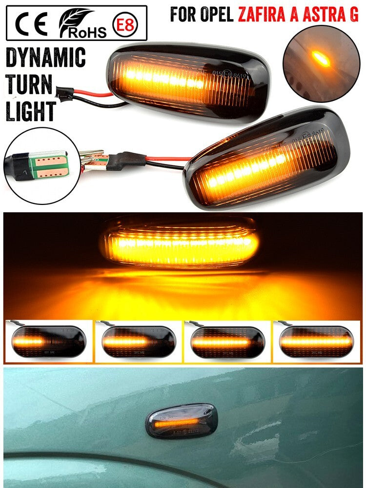 Dynamic Side Marker Turn Light for Opel Zafira A 1999-2005 Astra G 1998-2009