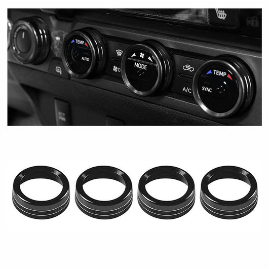 Air Conditioner AC Switch Audio CD Button Knob Ring Cover Trim for Toyota Tacoma