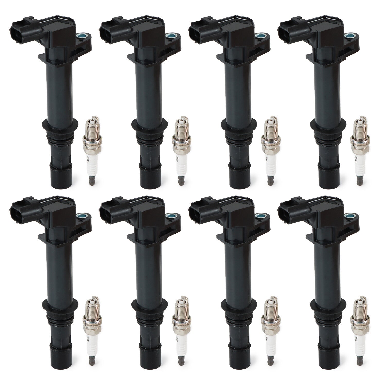 8Pcs Ignition Coil + Spark Plug for Jeep Commander Grand Cherokee for Dodge Nitro