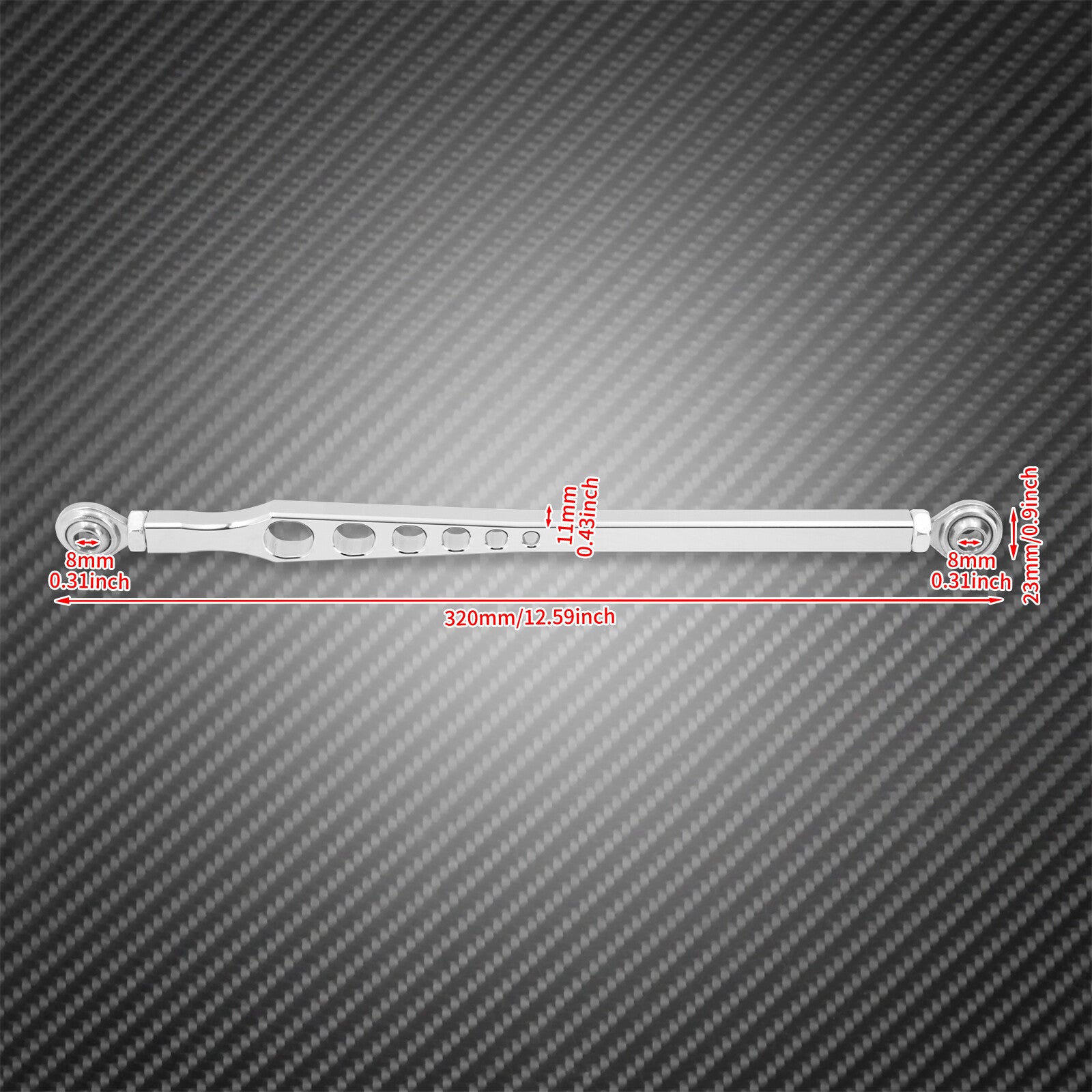 Chrome 6 Holes Gear Shift Linkage Lever Fit for Harley Touring Dyna Softail CVO