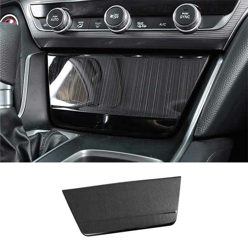 for Honda Accord 2018-2022 Black Gear Shift Cigarette Lighter Panel Overlay Trim