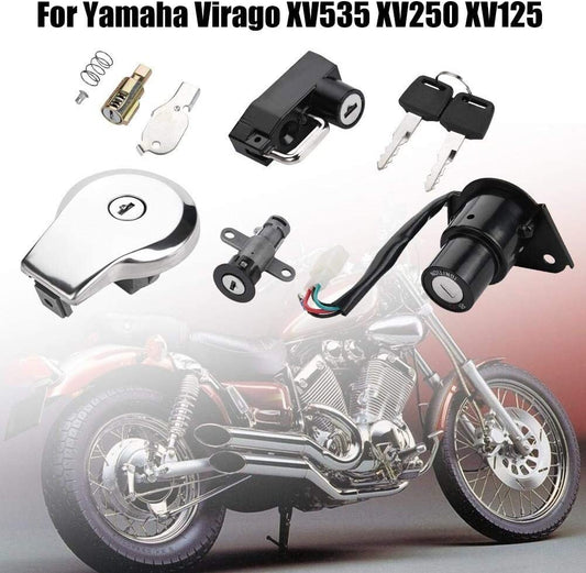Ignition Switch Fuel Gas Cap Cover Keys for Yamaha VIRAGO XV250 XV535 XV240 US