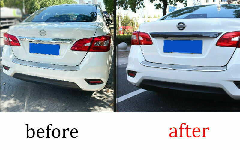 1P Black Tailgate Trunk Lid Panel Moulding Cover Trim for Nissan Sentra 13-2019