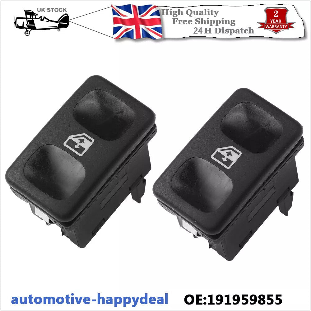 2X ELECTRIC WINDOW SWITCH 191959855 C400 for VW for GOLF MK2 GTI