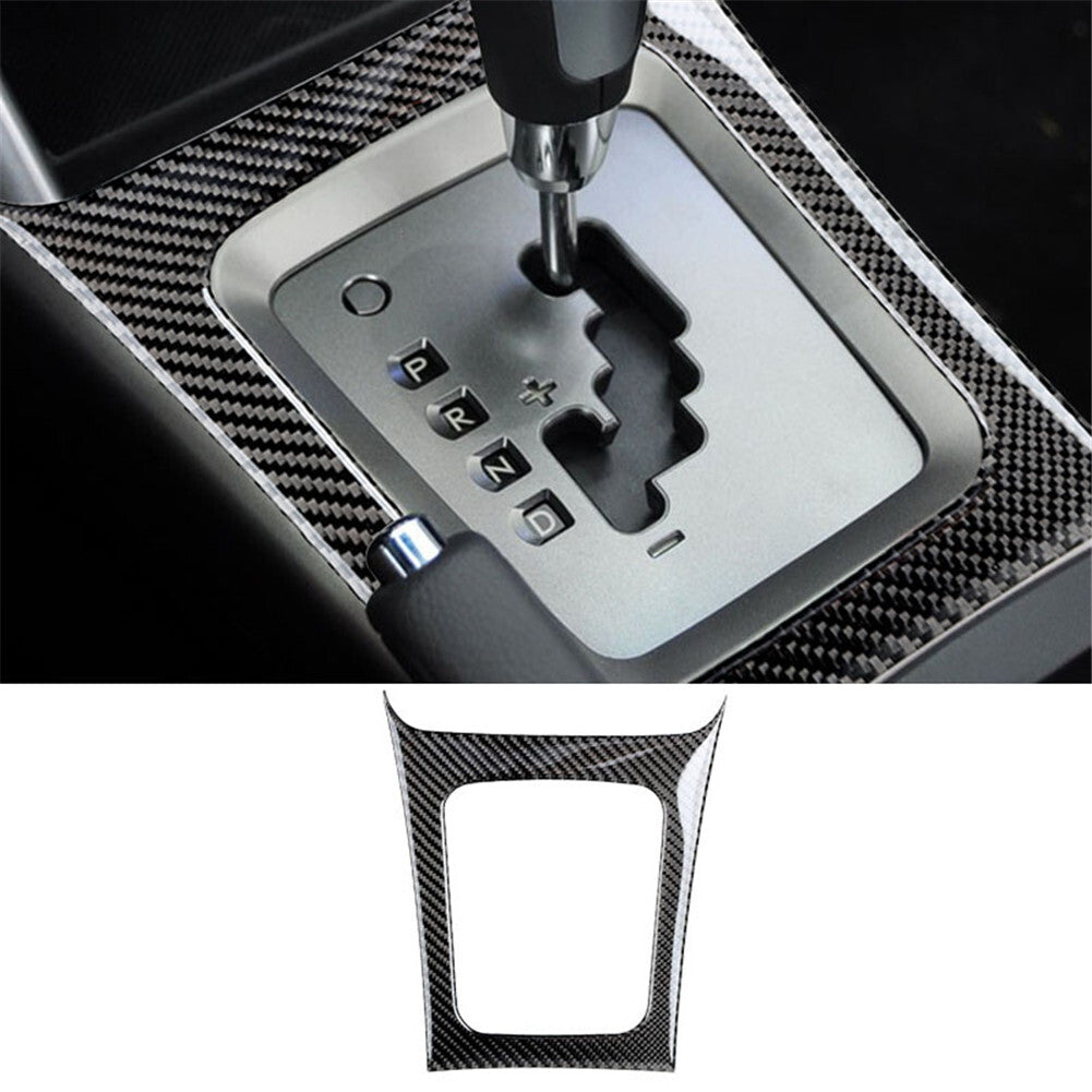 Carbon Fiber Interior Gear Shift Frame Cover Trim for Subaru Forester 2009-2013