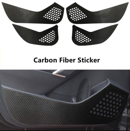 Carbon fiber decal door kick guard trim for Toyota for Corolla Cross 2022 - 2024